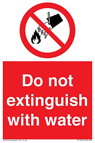 Cartello "Do Not Extinguish With Water" – 100 X 150 Mm – A6P