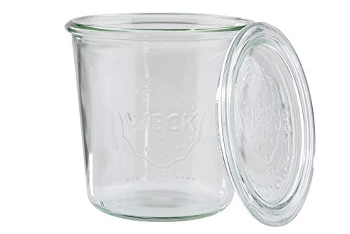 Aps 2 Original Weck Barattoli 580 Ml Con Coperchio, Ø 11 Cm, H: 11 Cm, Barattolo Per Conserve, Barattolo Decorativo, Barattolo Per Dolci, Barattolo Pe