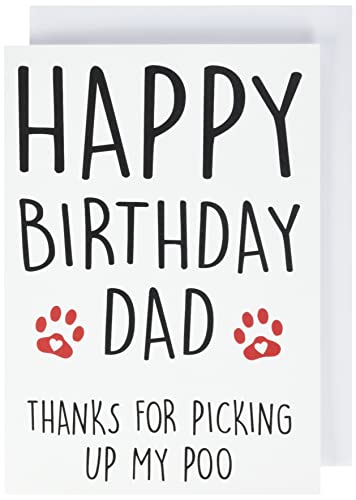 Funny Happy Birthday From The Dog, Carta Di Carta Per Lui Pet Dog Lover Scheda Di Auguri Di Compleanno, Per Papà, Papà Di Cane, Cane Dad Card Pc285