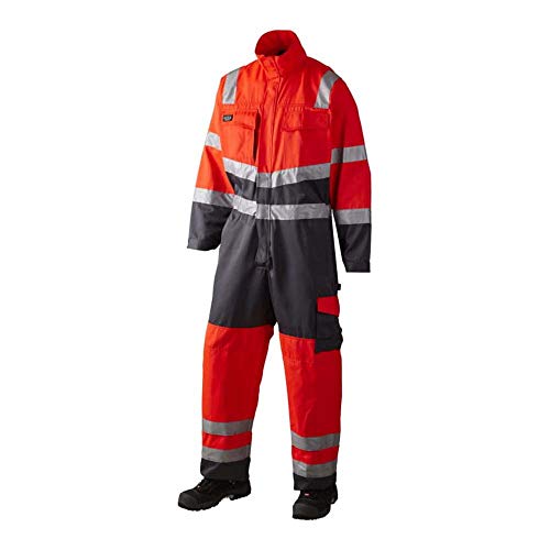 J.A.K. 111088707 Serie 11108 70% Poliestere/30% Cotone, En 20471, Classe 3, Rosso/Grigio, Taglia 4Xl