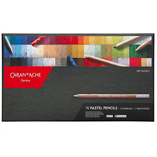 Caran D'Ache - 76 Pastelli + Carbone + Matita Grafwood – Matite Colorate 788.376