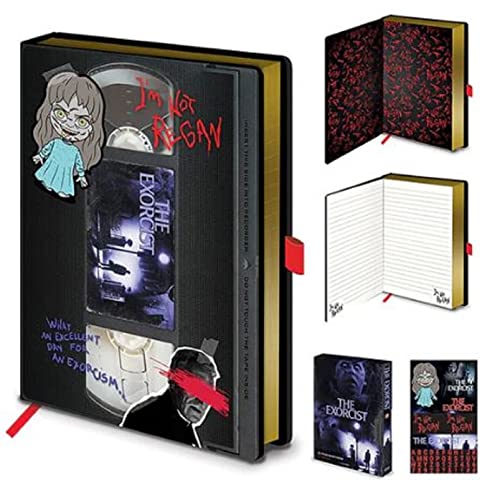 The Exorcist Journal - Taccuino Formato A5 (Retro Vhs Cassette Tape Design), Quaderno Per Esorcisti, In Confezione Regalo Abbinata, 240 Pagine A Righe