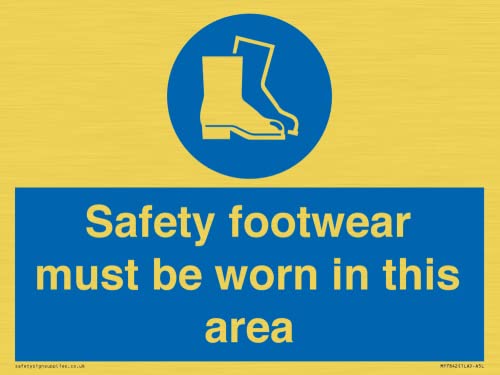 Safety Footwear Must Be Worn In This Area Sign – 200 X 150 Mm – A5L