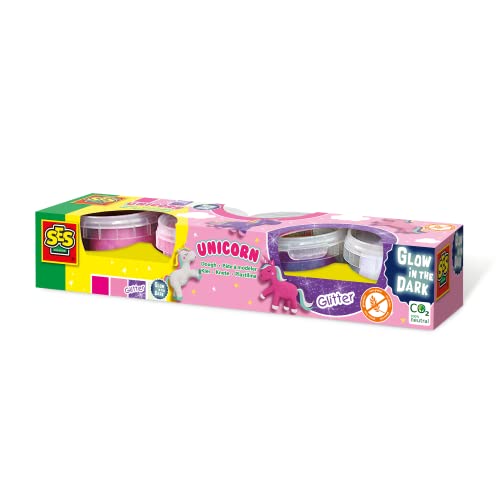 Ses Creative- Impasto Unicorno 4X90Gr, Vari Colori, 00471