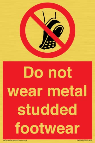 Do Not Wear Metal Borchie Calzature Segno - 100X150Mm - A6P