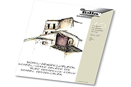 Bringmann 8353 - Blocco Fogli Di Carta Per Acquerelli"Folia", 10 Fogli, Ruvidi