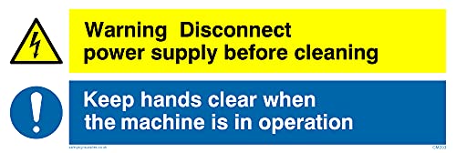 Confezione Da 5 – Disconnect Power Supply Sign – 150 X 50 Mm – L15