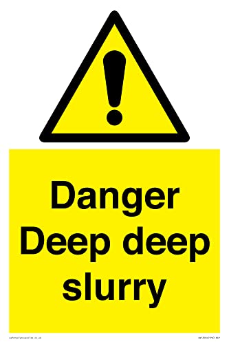 Danger Deep Slurry Sign - 200 X 300 Mm, Formato A4P