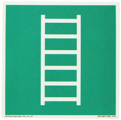 E059 Safe Condition Escape Ladder Sign - 100X100Mm - S10
