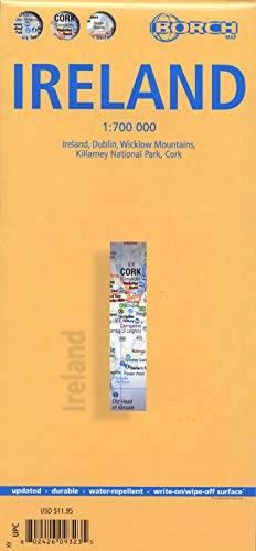 Ireland. Map 1: 700.000: Ireland, Dublin, Cork, Wicklow Mountains, Killarney National Park