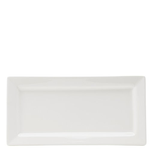 Utopia Anton Black Fine China Z03029 – 000000-B01006 Matrix Piatto Rettangolare, 24,1 X 11,4 Cm (Confezione Da 6)