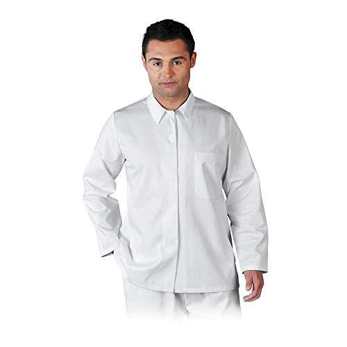 Leber&Hollman Lh-Food_Jbuxxl Cook/Food/Hcl - Camicetta Protettiva, Bianco, Taglia Xxl