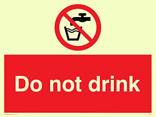 Viking Segni Pv56-A5L-P "Do Not Drink" Sign, Semirigida Fotoluminescenti Plastica, 150 Mm Altezza X 200 Mm Larghezza