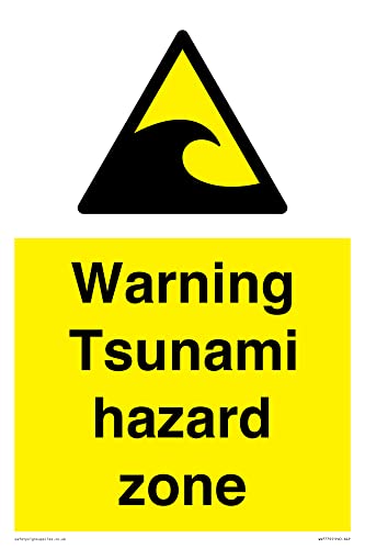 Warning Tsunami Hazard Zone Sign - 200 X 300 Mm - A4P
