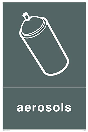 Viking Segni Ij1417-A4P-5 C Recycling-Aerosols Sign, 5 Mm, 300 Mm Altezza X 200 Mm Larghezza Correx