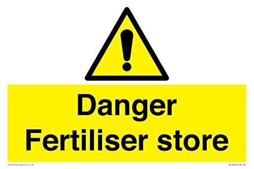 Danger Fertiliser Store Cartello - 300 X 200 Mm - A4L