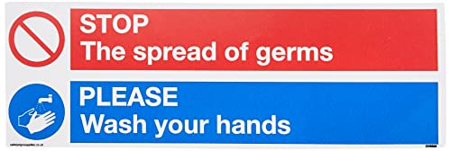 Viking Signs Stop Germs Please Wash Your Hands Sign – Vinyl/Sticker