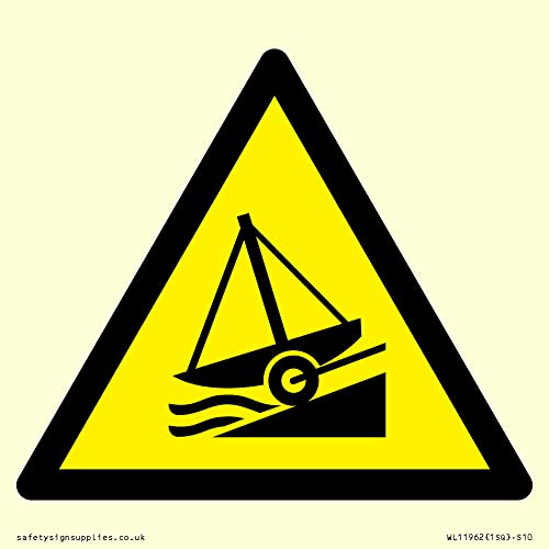 W044 Avvertenza: Cartello Slipway - 100 X 100 Mm - S10