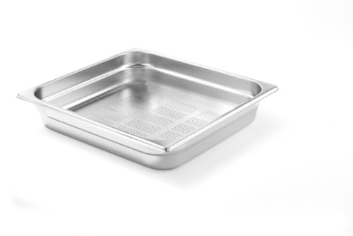 Hendi Contenitore Gastronorm, Gn 2/3, Solo Con Fondo Perforato, Contenitore Gn, Impilabile, Bordi Arrotondati, Resistente Alla Temperatura Da -40° A 3