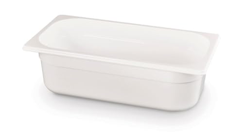 Hendi Contenitore Gastronorm, Recipiente Gn, Gn 1/3, Resistente Alle Temperature Da -40 °C A 110 °C, 4 L, 325X176X(H)100 Mm, Policarbonato Bianco