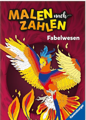 Ravensburger Malen Nach Zahlen Fabelwesen - 32 Motive Abgestimmt Auf Buntstiftsets Mit 24 Farben (Stifte Nicht Enthalten) - Malbuch Mit Nummerierten A
