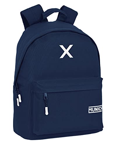 Safta Munich - Zaino Per Laptop Da 14,1", Ideale Per Giovani Di Diverse Età, Comodo E Versatile, Qualità E Resistenza, 31 X 16 X 41 Cm, Colore: Blu Na