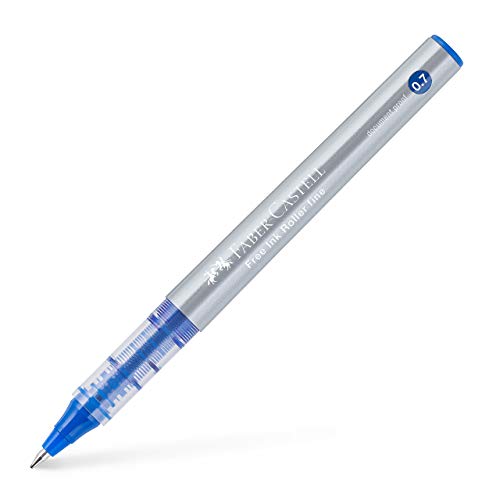 Faber-Castell 348151 - Free Ink Roller 0,7 Blu Confezione Da 12.