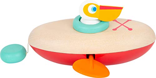 Small Foot Canoa Pellicano In Legno, Giocattolo Con Carica Acquatico, Per Bambini Dai 24 Mesi Toys, Small, 11654