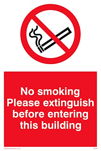 Confezione Da 5 – No Smoking Extinguish – 100 X 150 Mm – A6P