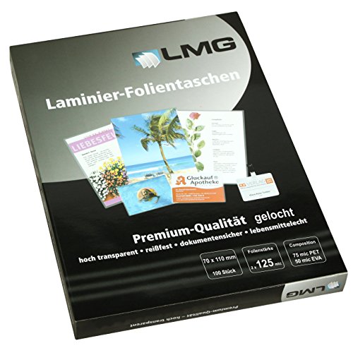 Lmg Lmg70 X 110 X 125Sl Pouches 70 X 110 Mm, 2 X 125 Mic Con Foro Allungato, 100 Pezzi