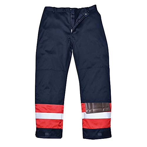 Portwest Fr56 Pantaloni Bizflame Plus, Taglia L, Navy