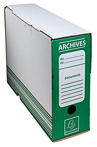 Exacompta Boite Archive Dos 100Mm Carton Ondule Couleurs