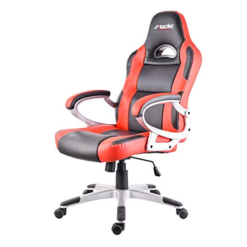 Sedia Da Ufficio, Rossa E Nera, Rosso, Ruote
