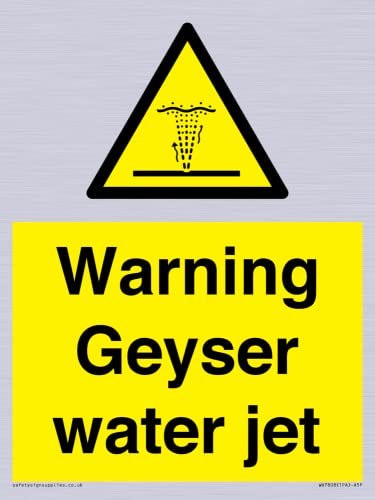 Segnale Di Avvertimento Geyser Water Jet – 150 X 200 Mm – A5P