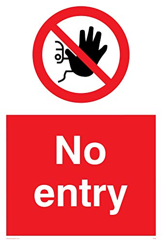 Viking Segni Pa26-A2P-V "No Entry Sign, Vinile, 600 Mm Altezza X 400 Mm Larghezza