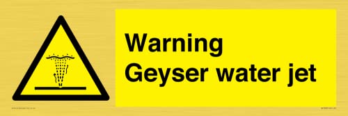 Cartello A Getto D'Acqua Warning Geyser - 600 X 200 Mm - L62