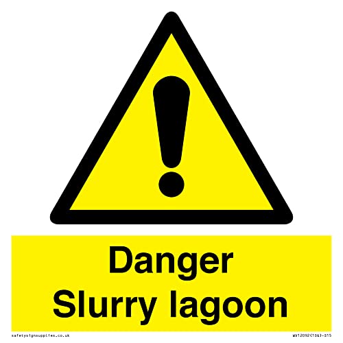 Danger Slurry Laguna Cartello - 150 X 150 Mm - S15