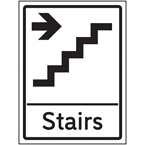 Vsafety Stairs Arrow Right Sign – 150 X 200 Mm – Vinile Autoadesivo