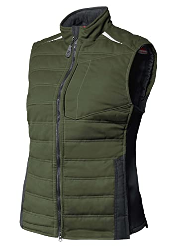 Bp 2434-820-5381 - Salopette Con Bretelle Elastiche, 320,00 G/M2, Colore Grigio Scuro/Rosso, 43/44N
