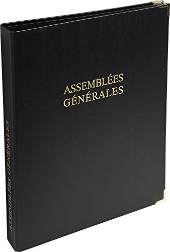 Le Dauphin 921D Raccoglitore Nero Assemblee Generale – Premium Angoli Dorati – 4 Anelli – Dorso 37 Mm – Copertina In Plastica, Interno Carta – Consegn