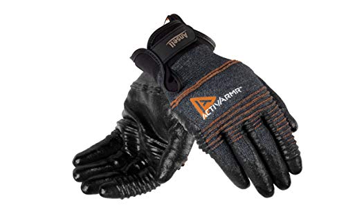 Ansell Activarmr 97-008 Guanti Da Lavoro Multiuso, Protezione Meccanica, Nero, Taglia M (1 Paio)