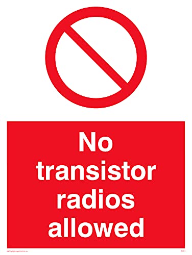 Confezione Da 5 – No Radios Allowed – 150 X 200 Mm – A5P