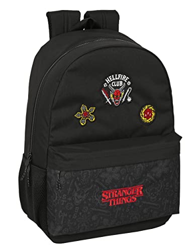 Safta Strangger Things - Zaino Scuola Per Bambini, Ideale Per Bambini Di Diverse Età, Comodo E Versatile, Qualità E Resistenza, 30 X 14 X 46 Cm, Color