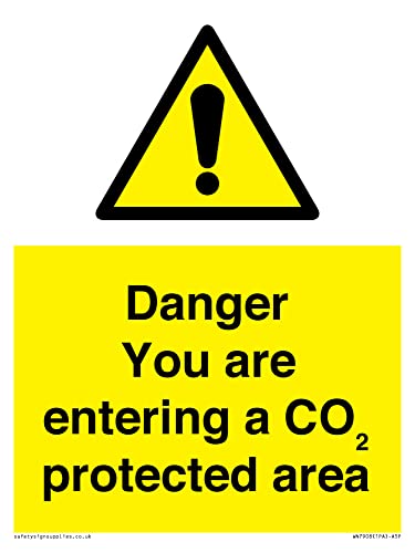 Danger You Are Entering A Co₂ Protected Area Sign - 150X200Mm - A5P