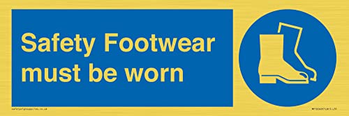 Safety Footwear Must Be Worn Sign – 300 X 100 Mm – L31