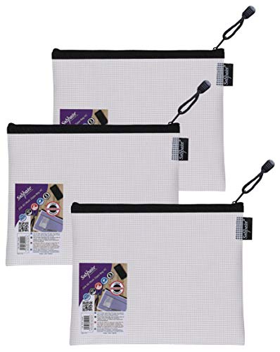 Snopake Eva Mesh Zippa Bag A5 Nero – Confezione Da 3