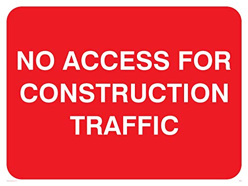 Viking Segni Pr566-A3L-V "No Access Construction Traffic Sign, Vinile, 300 Mm Altezza X 400 Mm Larghezza
