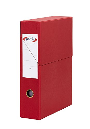 Pardo 879493 - Scatola Per Raccoglitori 80 Mm, Colore: Rosso