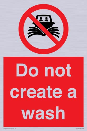 Cartello "Do Not Create A Wash", 200 X 300 Mm, Formato A4P