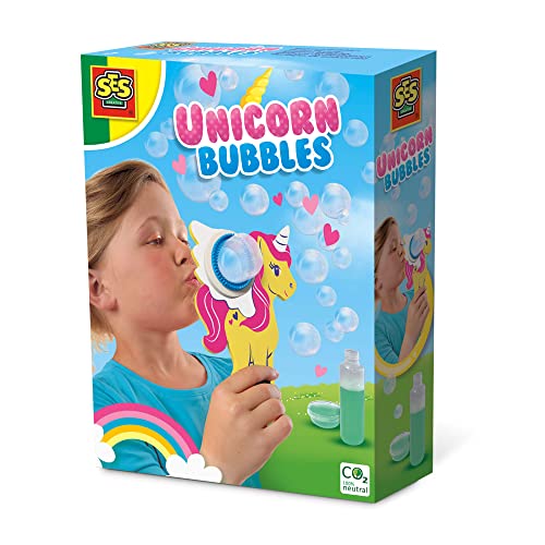 Ses Creative- Unicorno Soffiabolle, Colore Bianco, 02278